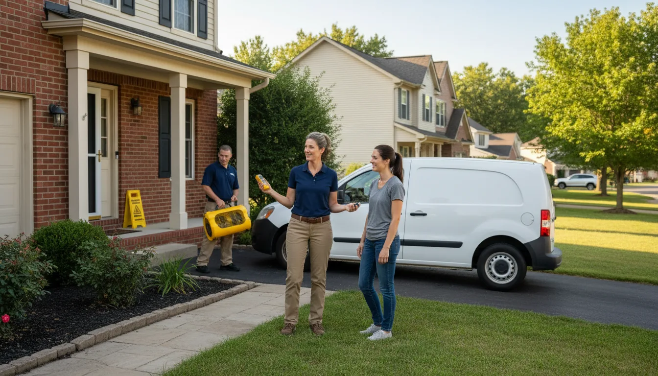Residential water damage restoration in Peru, IL